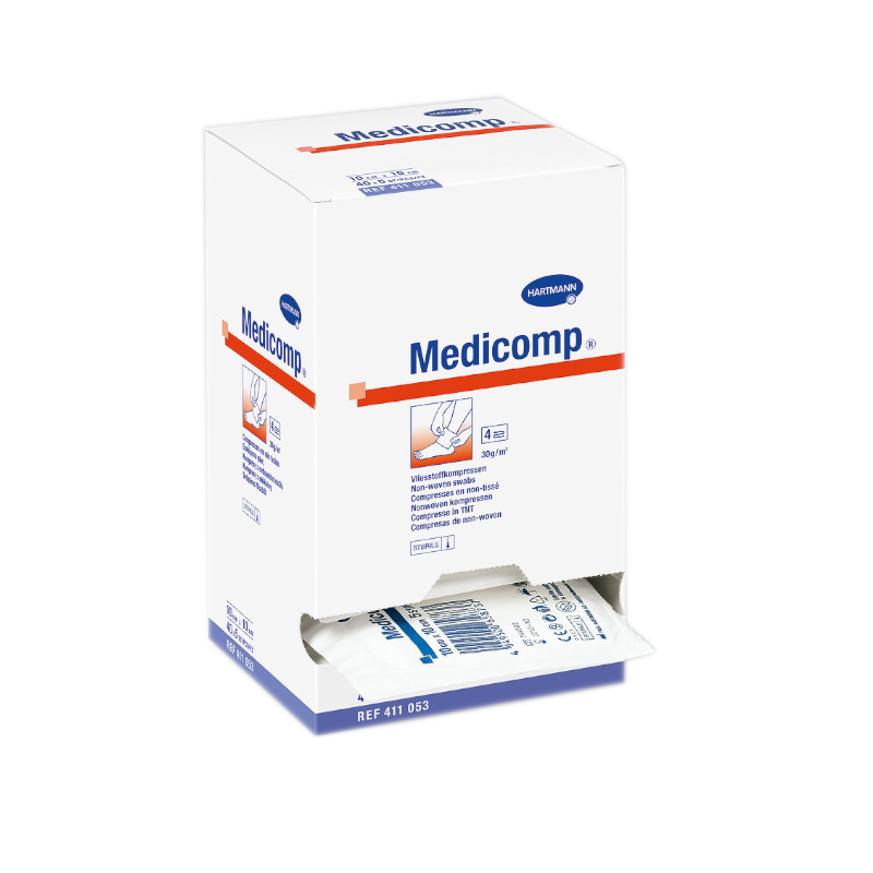 Compresses Medicomp en non tissé stériles S30 10x10