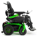 FOREST 3 Advance Fauteuil Roulant Electrique (Modèle Fauteuil: Fauteuil AA1 - moteur 6km/h 2x220W - avec kit éclairage, Couleur de revêtement: Noir - Cuir synthétique, Couleur de cadre: C4 - Rouge)