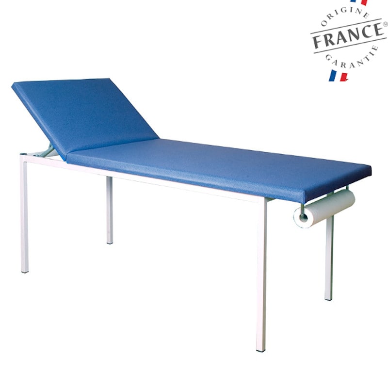 Table ou divan d'examen noir avec porte Rouleau