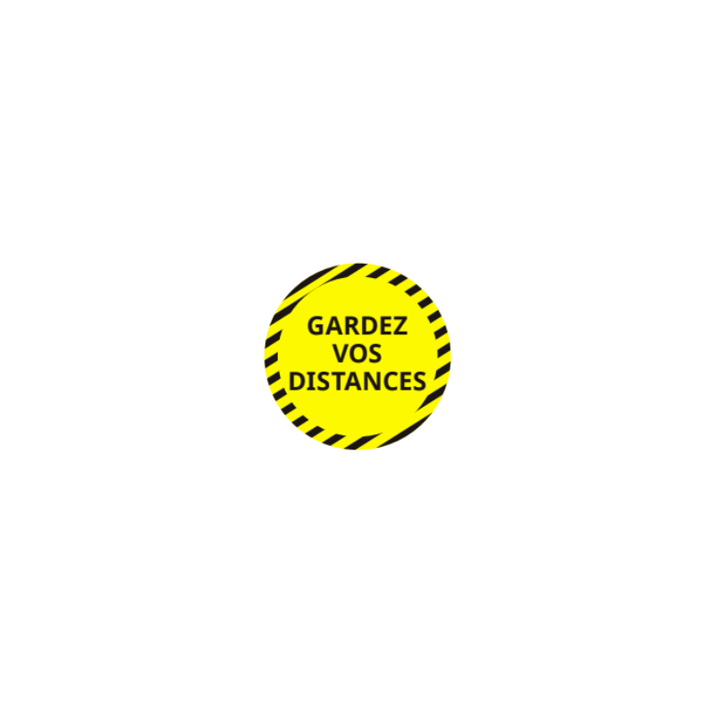 Sticker rond de distanciation