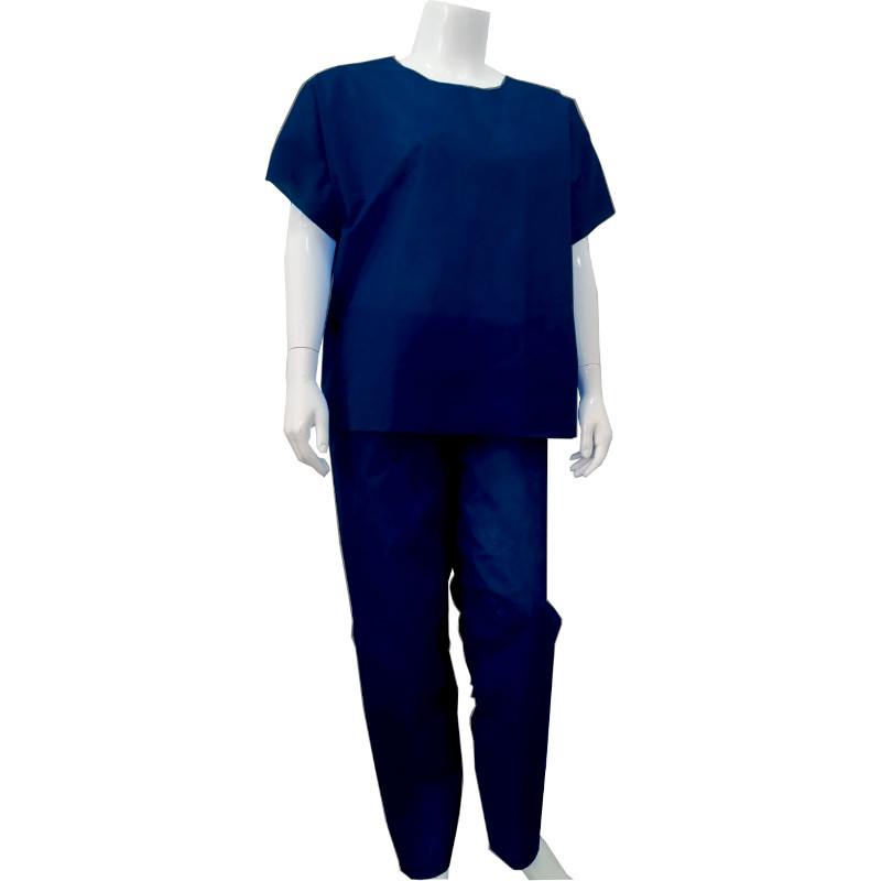 Pyjama de bloc Uniforme médical jetable bleu roi 60g