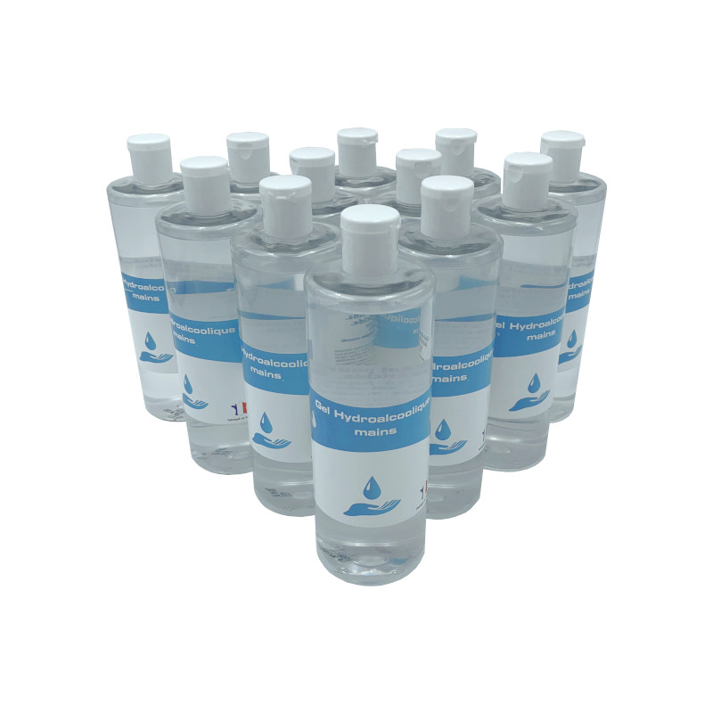 Gel Hydroalcoolique 500ml lot de 12 flacons