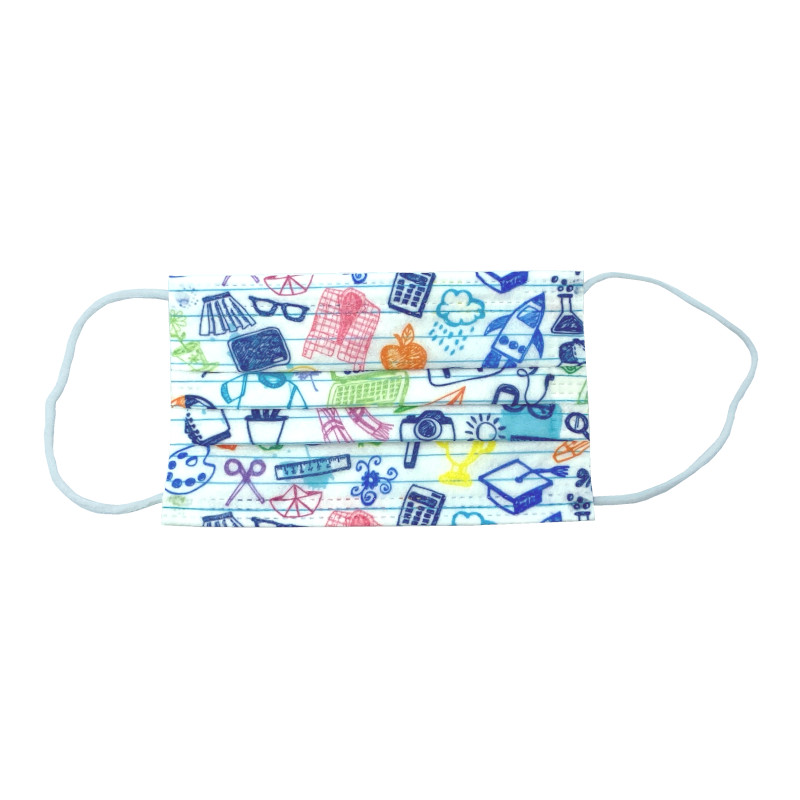 Masques Enfant Chirurgicaux Type II R - Motif Ecole