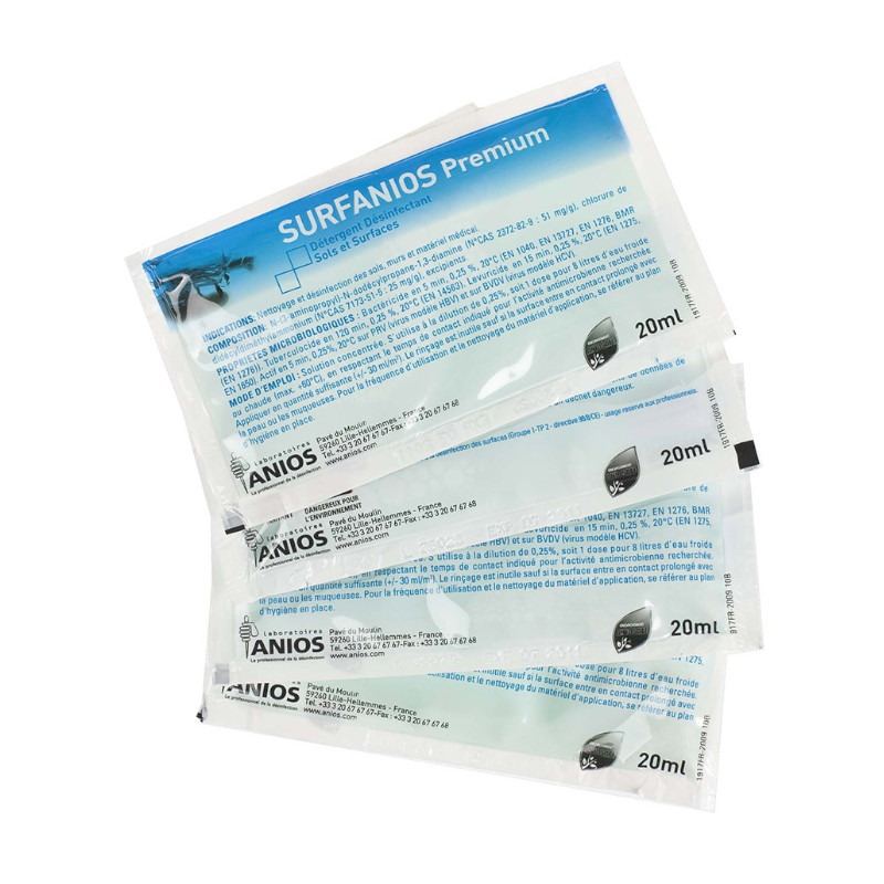 Détergent Désifectant Surfanios Premium - 500 doses de 20 mL
