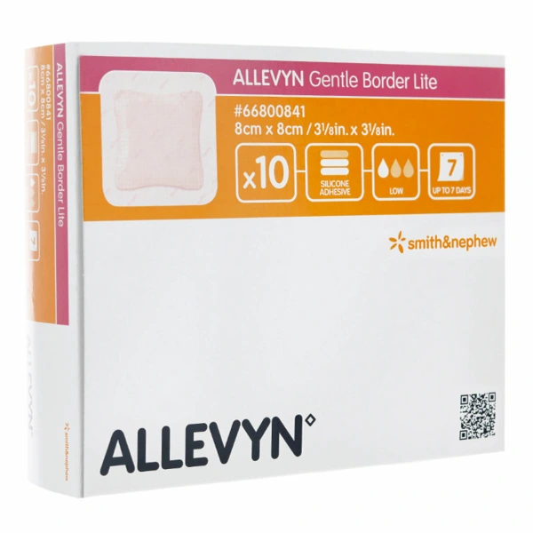 Pansement Hydrocellulaire Allevyn™ Gentle Border Lite - Carré