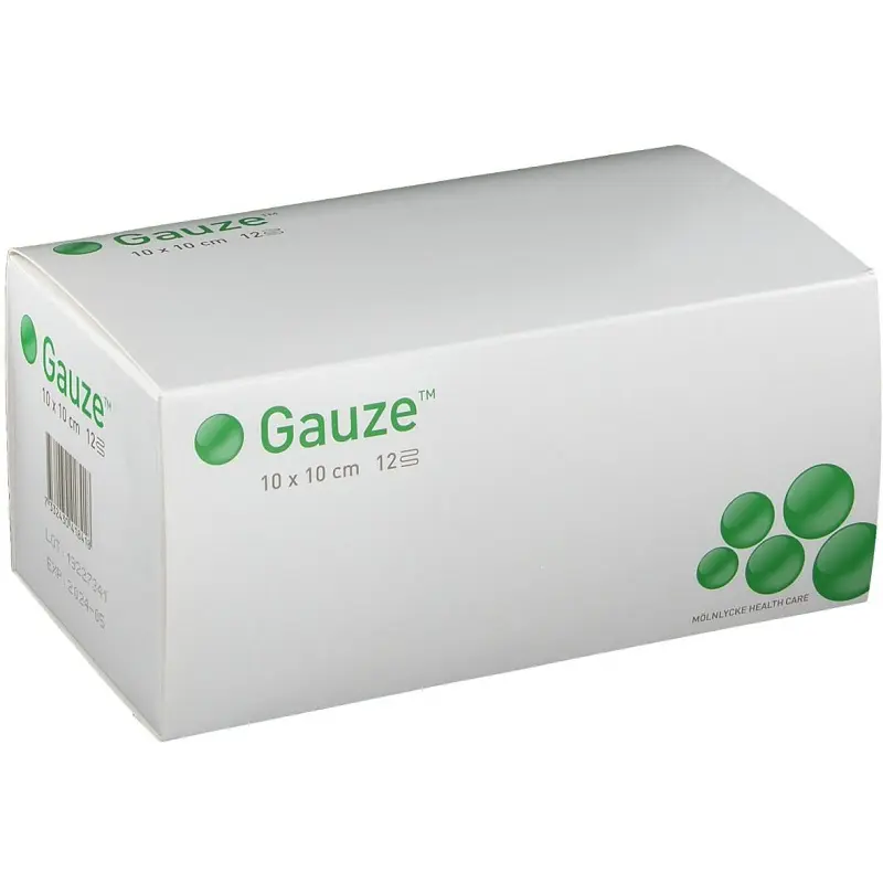 Gauze 10 cm x 10 cm  (50 sachets de 2)