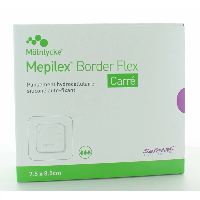 Mepilex Border Flex Carré 7,5 cm x 8,5 cm 
