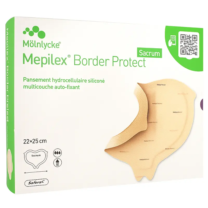 Mepilex Border Sacrum Protect 22 cm x 25 cm