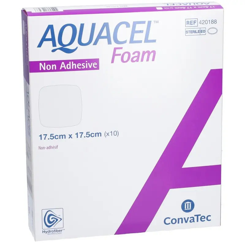 AQUACEL Foam Non-adhésif - Taille 17,5 cm x 17,5 cm
