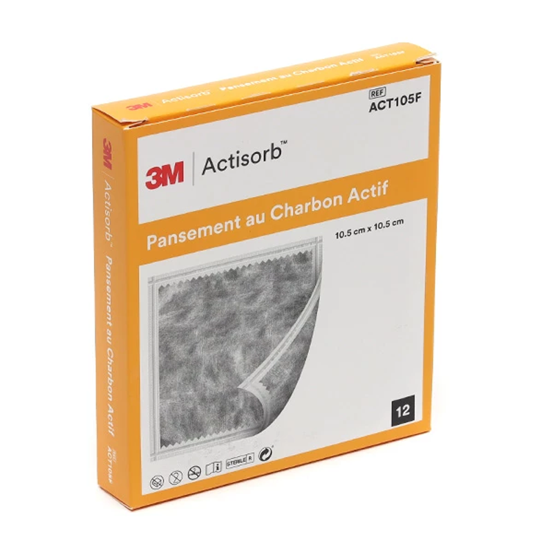 PANSEMENT AU CHARBON ACTISORB 10.5X10.5