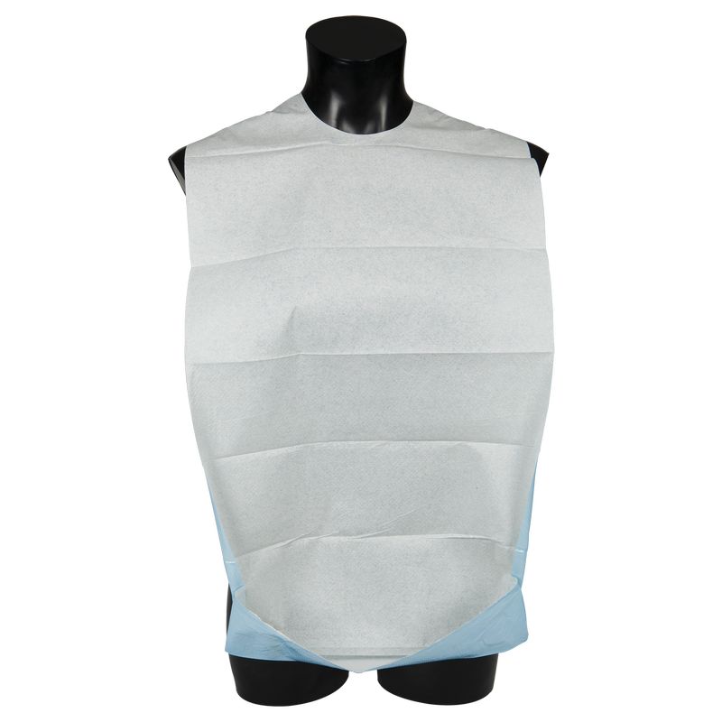 Single use bib with pocket x100