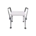 Tabouret de douche réglable antidérapant avec poignées de maintien Cascada