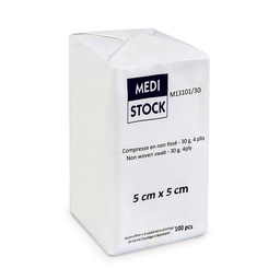 [M1310130] Compresses Medistock Non Stériles 30 g - 5 x 5 cm