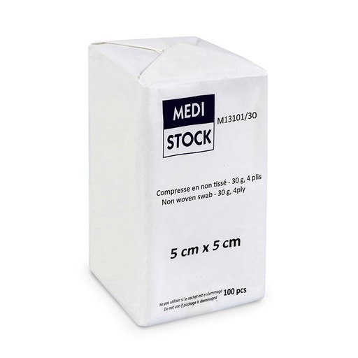 [M13101/30] Compresses Medistock Non Stériles 30 g - 5 x 5 cm