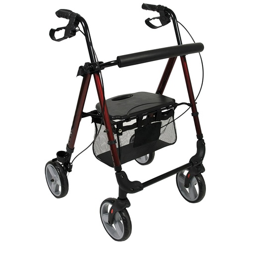 [SA1301101] Déambulateur Rollator 4 Roues BOSTON-ROUGE