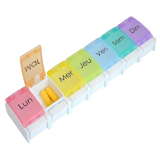 [3661850] ERGONOMIC WEEKLY PILL BOX