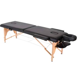 [HDT-2-BK] Table pliante en bois AITON - Noir