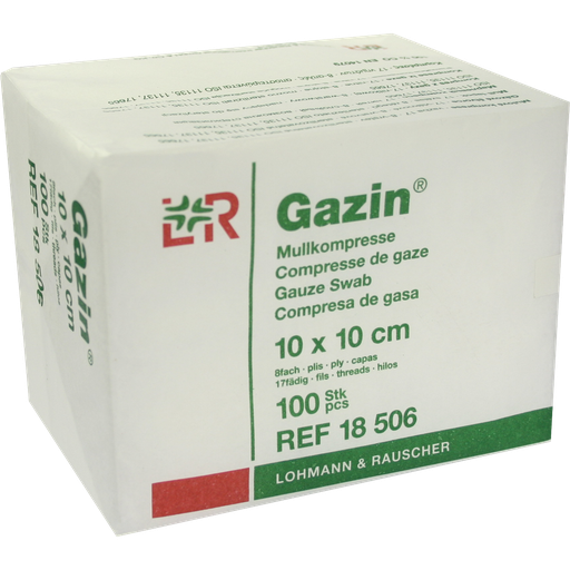 [18506] Compresse Gaze Non Stérile Gazin 10 x 10 cm - Boîte de 100
