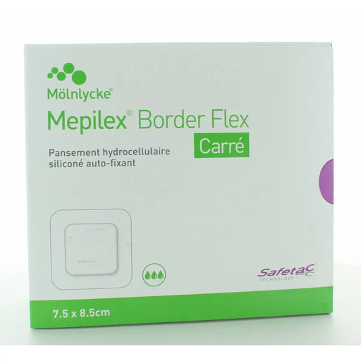 [595221] Mepilex Border Flex Carré 7,5 cm x 8,5 cm 