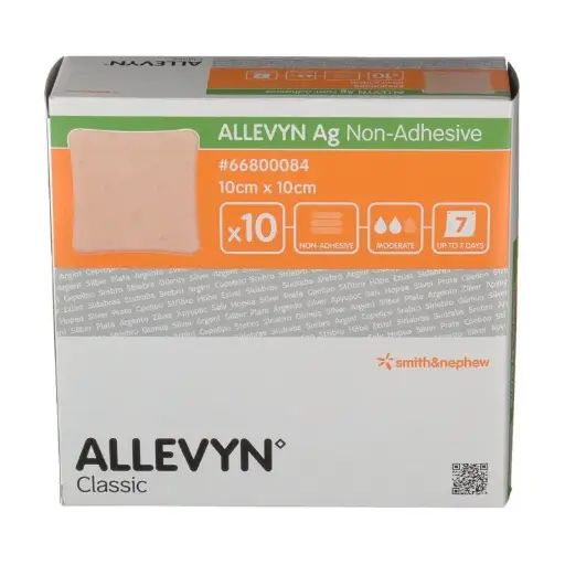 [66800084] ALLEVYN ARGENT NON ADHESIVE 10cm x 10cm