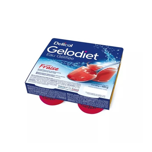 GELODIET Eaux Gélifiées Sucrées - 4 x 120 g