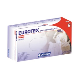 Gants d'Examen en Latex Poudrés Eurotex - Boîte de 100