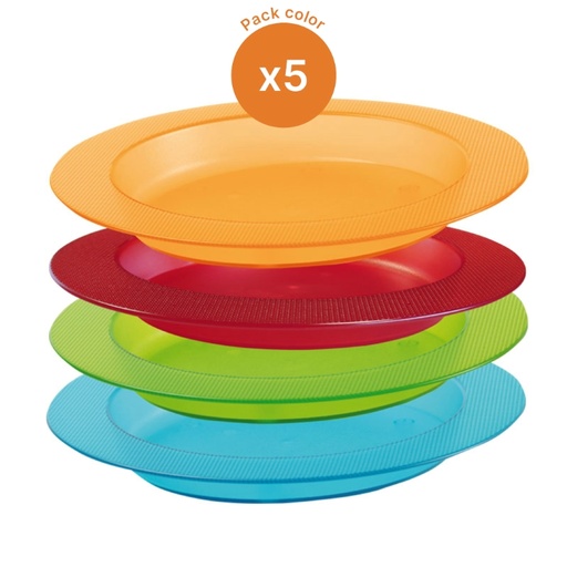 [813166] Pack Color 20 assiettes ERGO