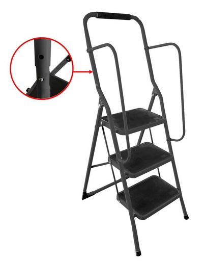 [817281] Escabeau 3 marches SECURE PLUS