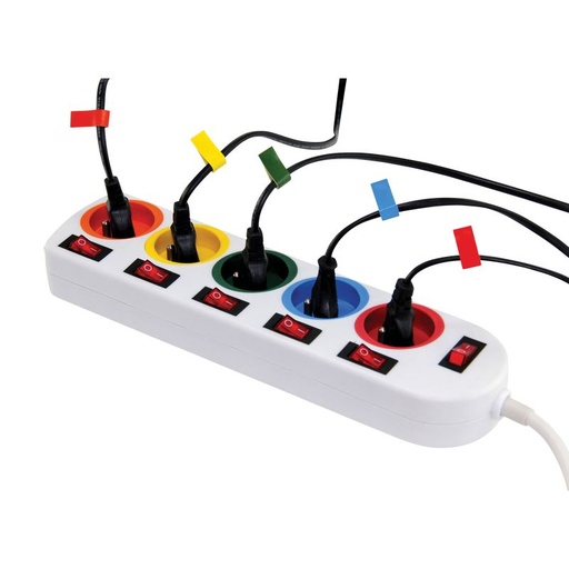 [819170] Bloc multiprises couleur