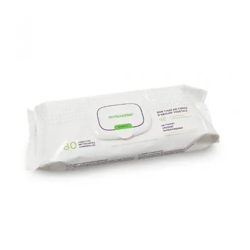 [PHYLING80] LINGETTE NETTOYANTE CORPORELLE PHYSIADERM /1 flow-pack de 80 lingettes