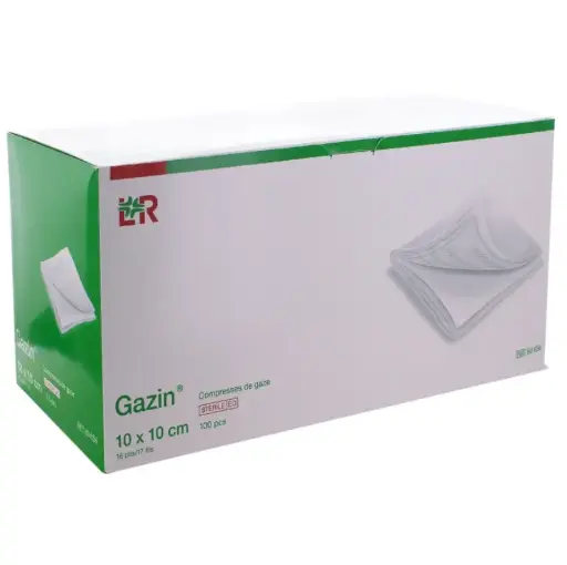 [80653] COMPRESSE DE GAZE STERILE GAZIN - 5x5- BOITE DE 100 UNITES